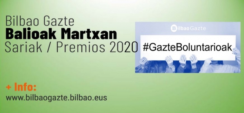 Convocatoria abierta para los premios Bilbao Gazte Balioak Martxan